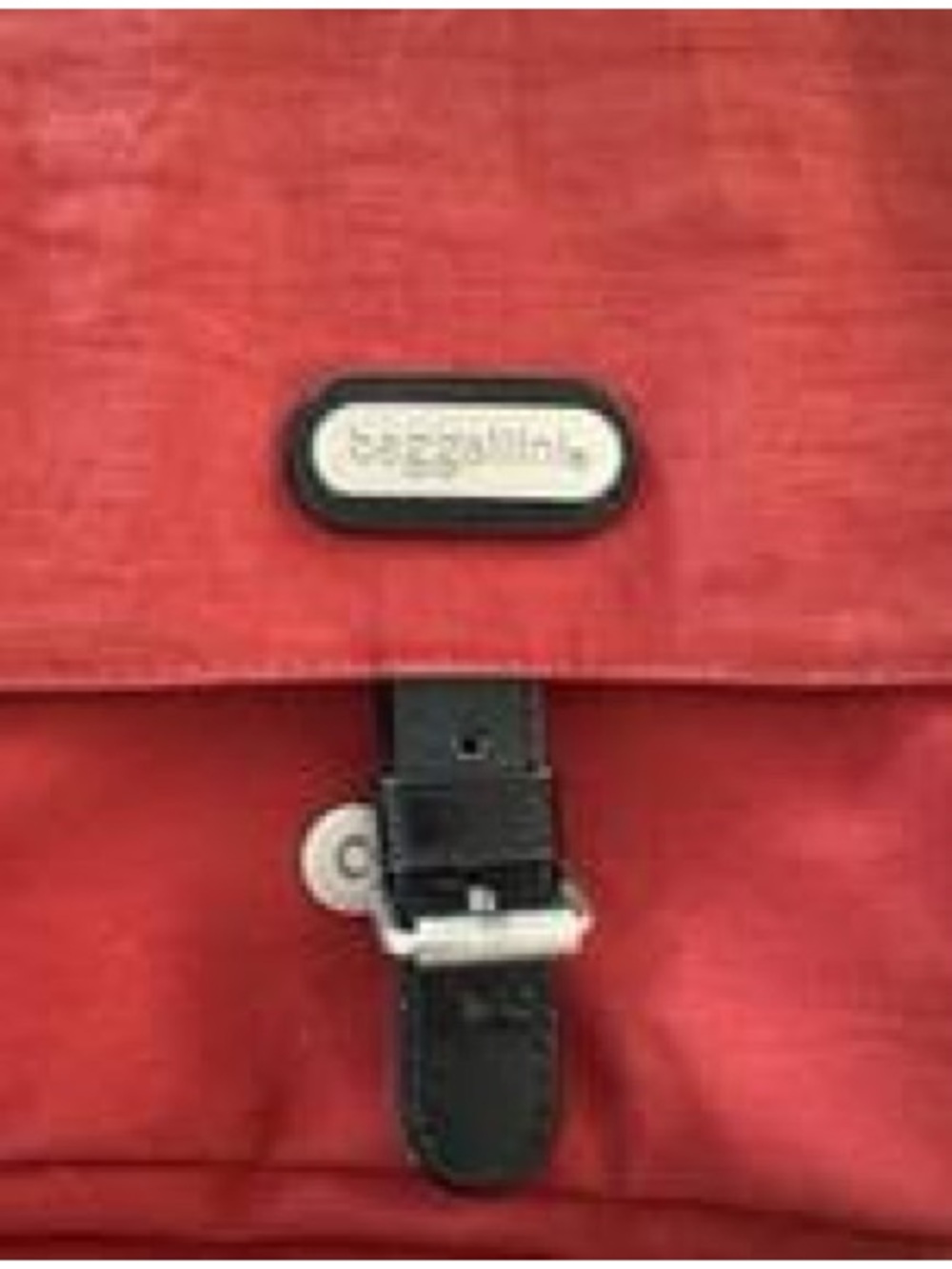 Baggallini Red Nylon Crossbody Backpack with Black Trim